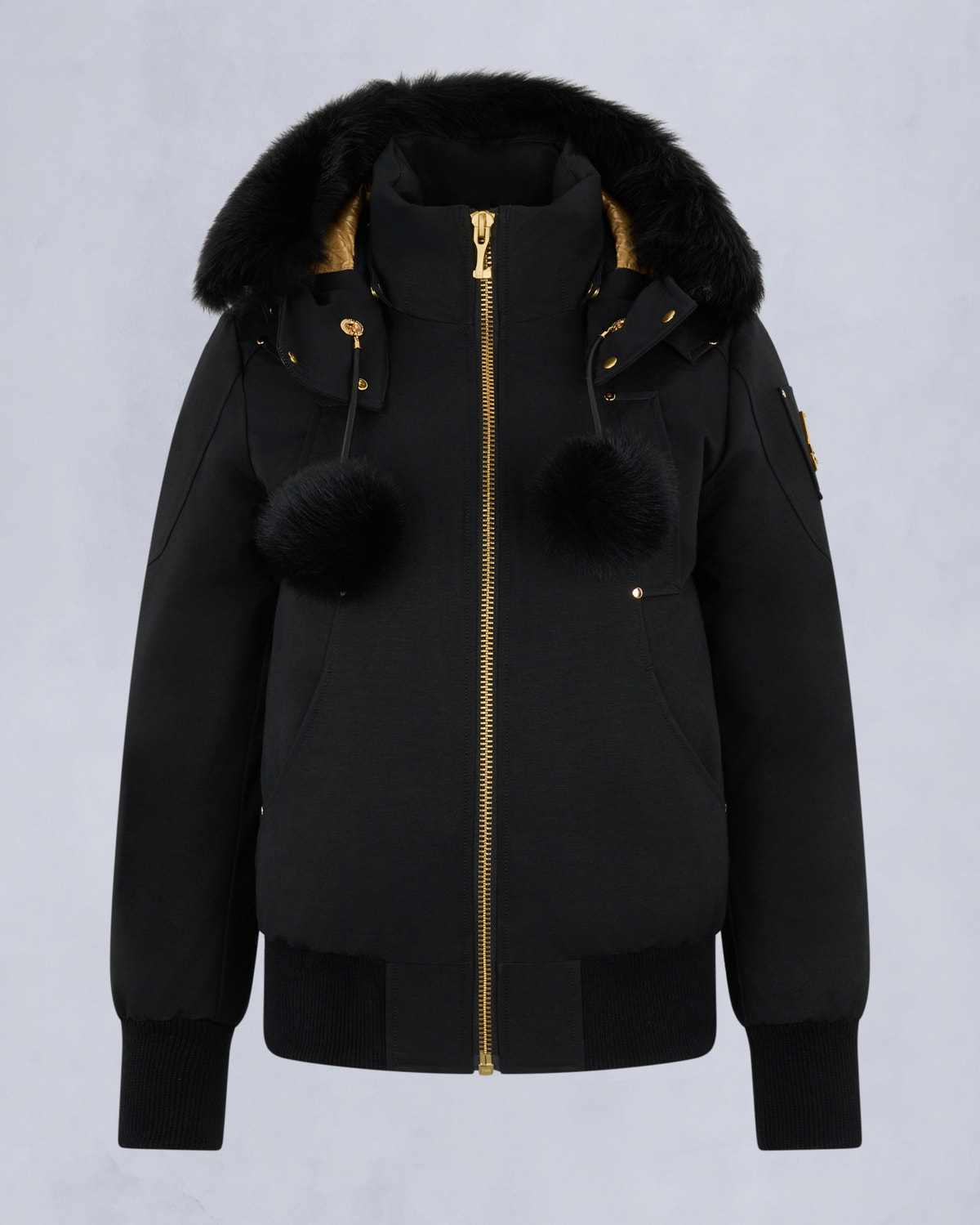 GOLD SERIES ORIGINAL SAINTE FLAVIE BOMBER JACKET-BLACK/BLACK