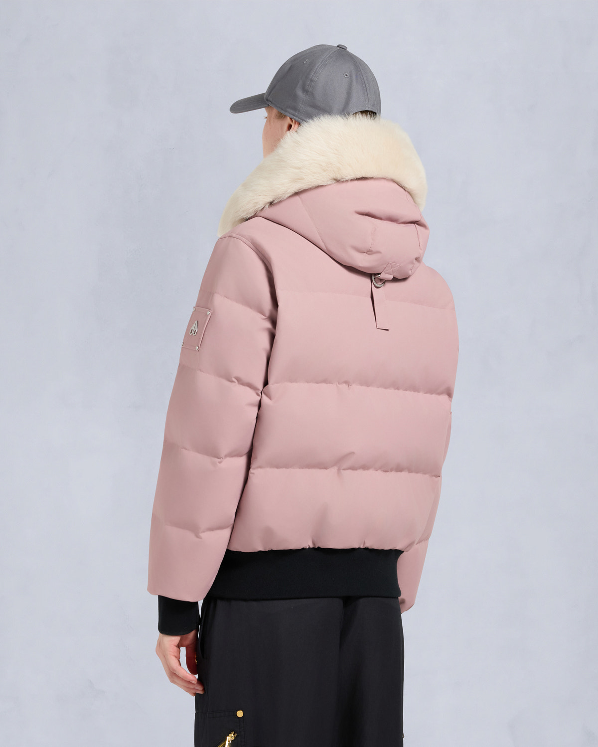 CLOUD SHEARLING BOMBER JACKET-MAUVE/ALABASTER