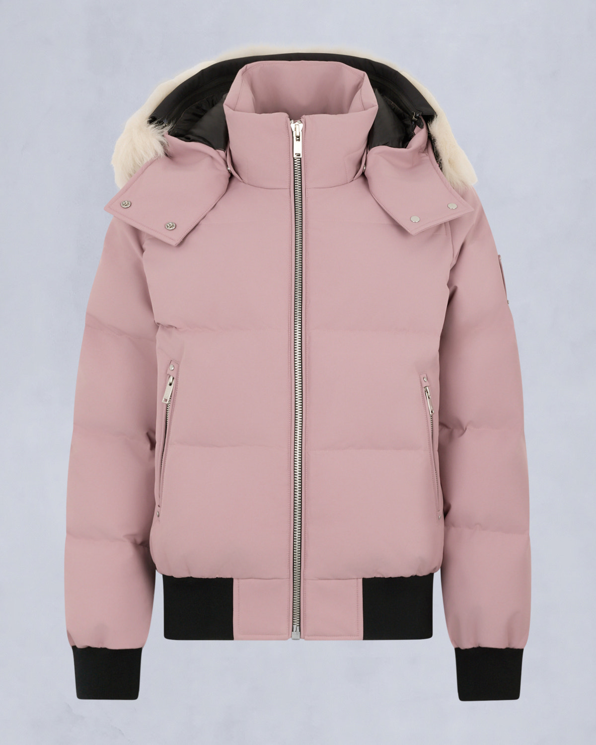 CLOUD SHEARLING BOMBER JACKET-MAUVE/ALABASTER