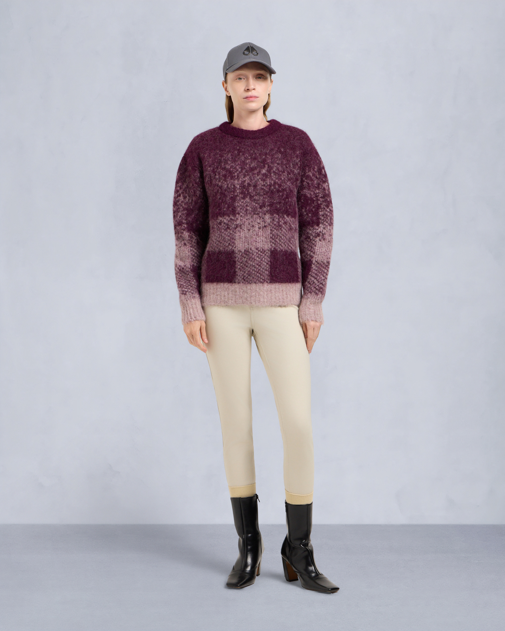 PALMER CREWNECK SWEATER-MAUVE/BEET