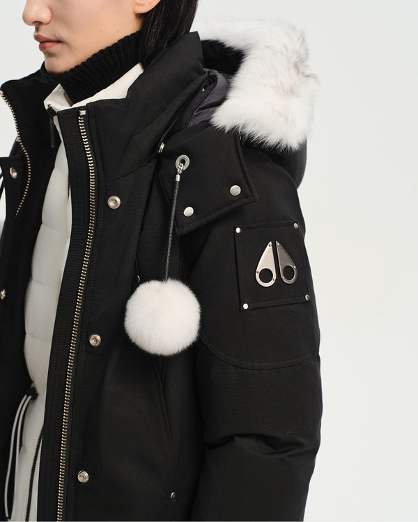 ORIGINAL STIRLING SHEARLING TRIM PARKA-BLACK/NATURAL