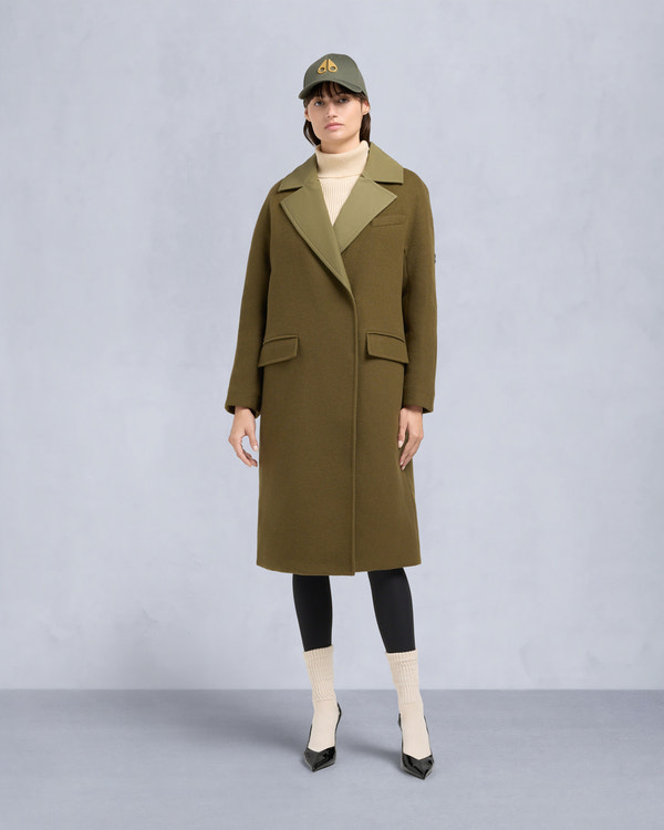 MANTEAU LONG ENVELOPPANT LAFLEUR EN LAINE-MARAIS