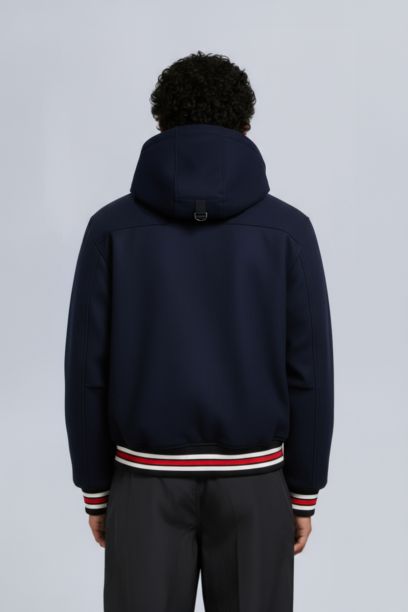 NHL X MOOSE KNUCKLES CANADIENS BOMBER JACKET-NAVY/RED/BONE/BLACK