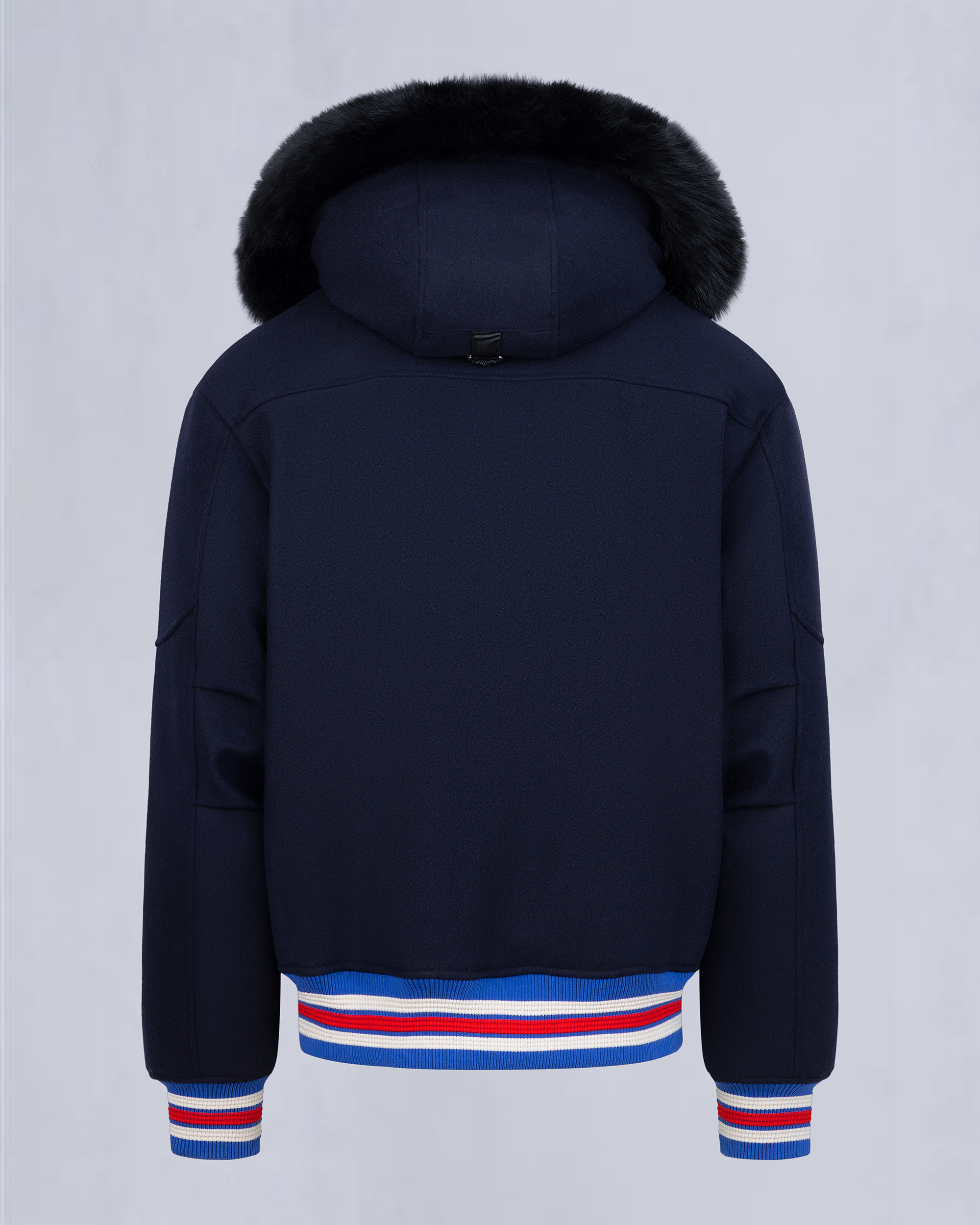 NHL X MOOSE KNUCKLES RANGERS BOMBER JACKET-NAVY/RED/BONE/BLACK