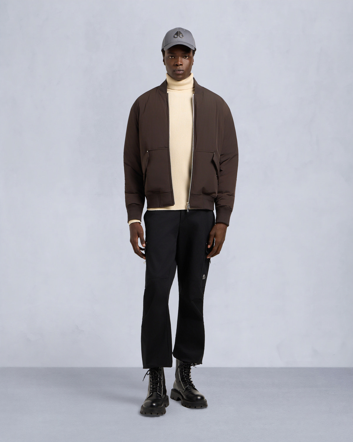 BLOUSON AVIATEUR BRIXTON-ESPRESSO