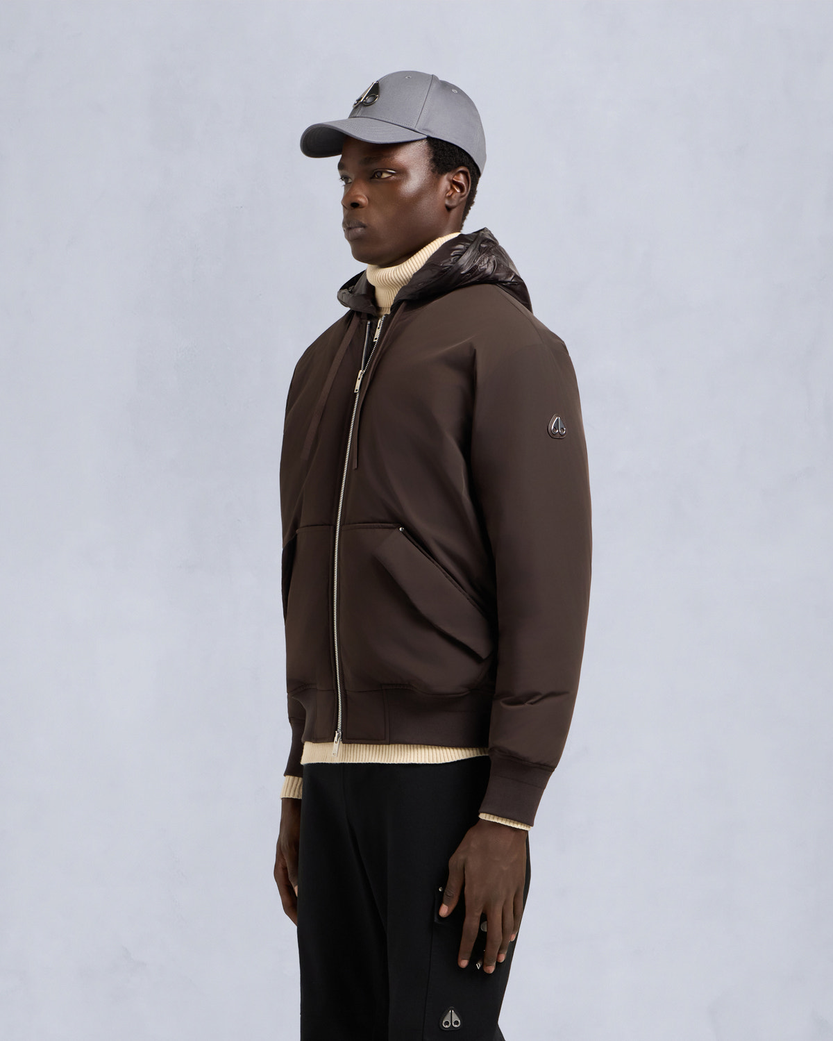 BLOUSON AVIATEUR BRIXTON-ESPRESSO