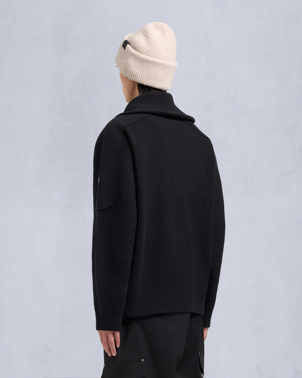 COLSON FULL-ZIP SWEATER-BLACK