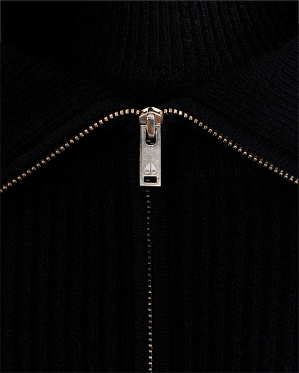 COLSON FULL-ZIP SWEATER-BLACK