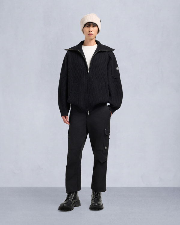COLSON FULL-ZIP SWEATER-BLACK