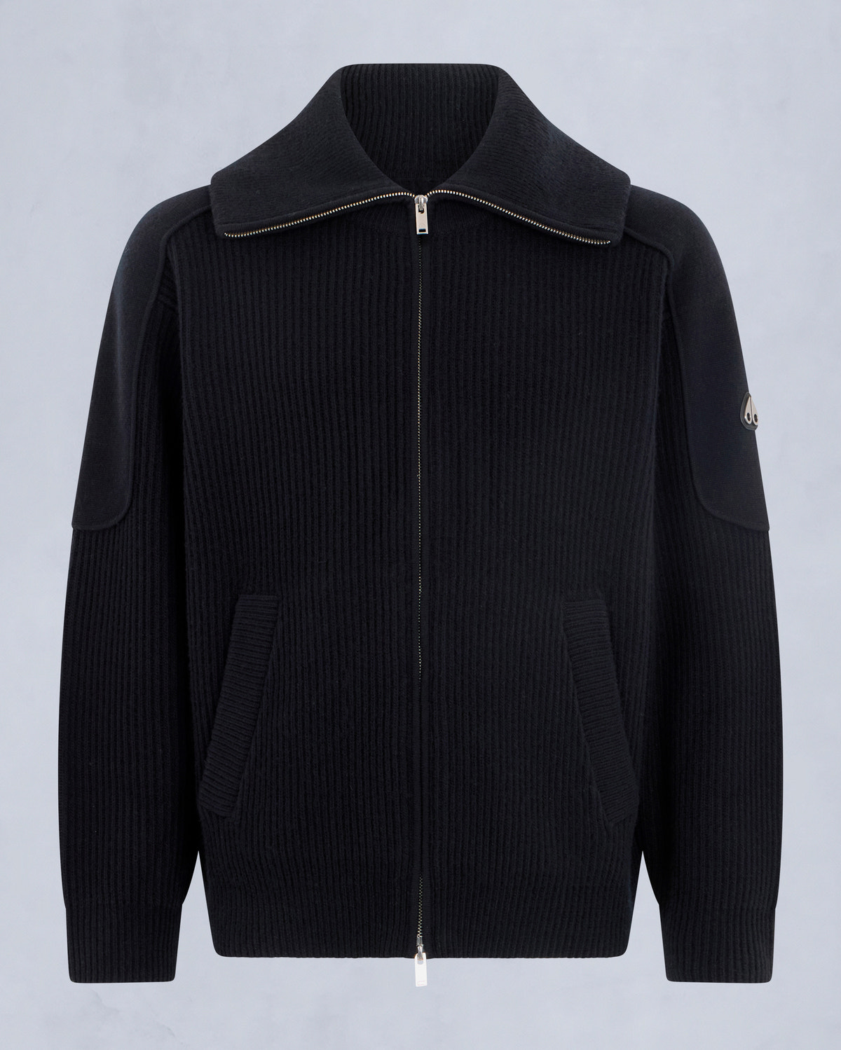 COLSON FULL-ZIP SWEATER-BLACK