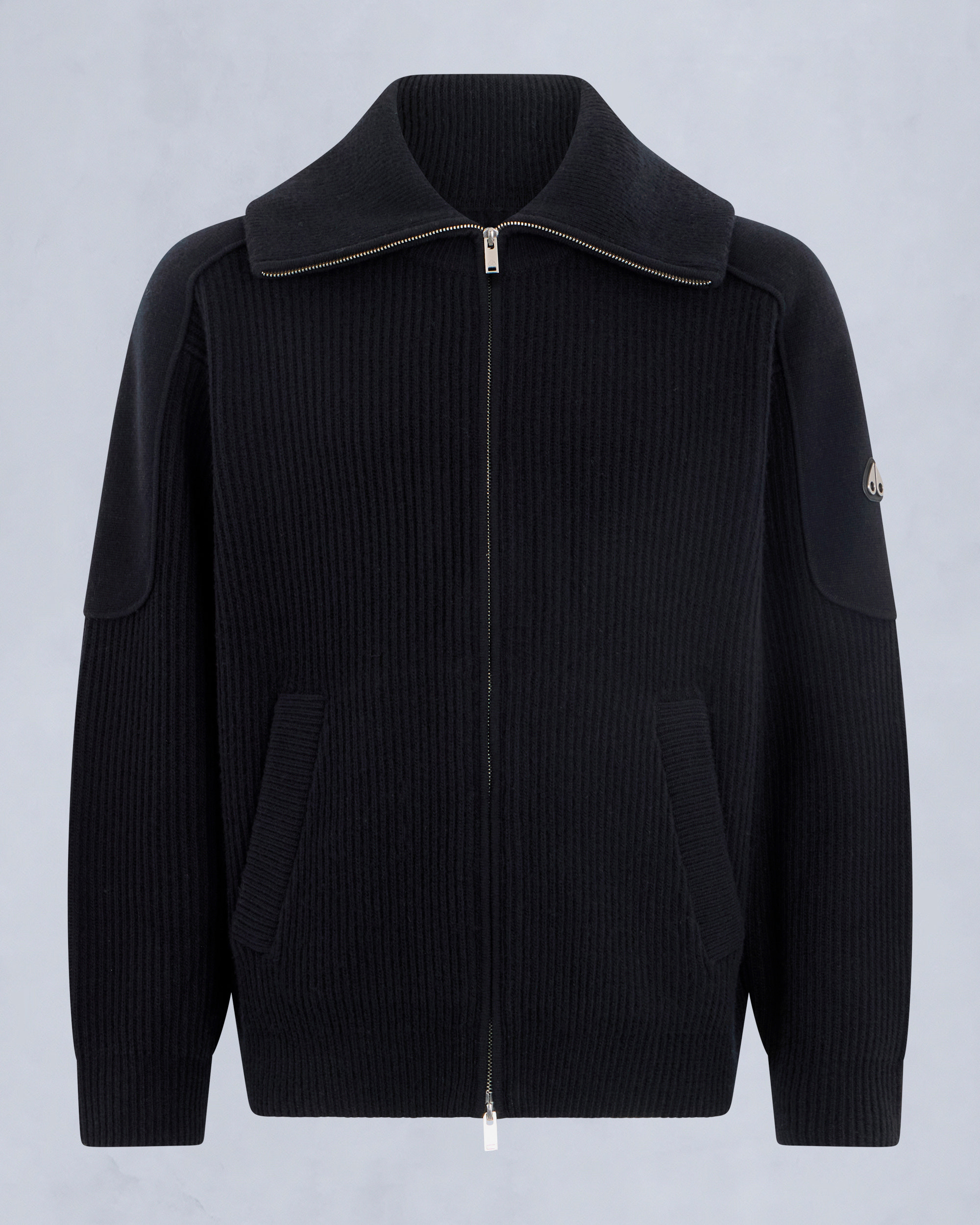 COLSON FULL-ZIP SWEATER-BLACK