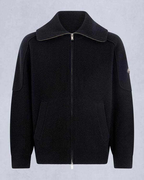 COLSON FULL-ZIP SWEATER-BLACK