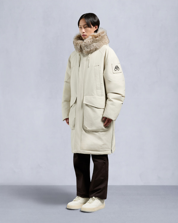 ORIGINAL DAWSON SHEARLING PARKA-ALABASTER/BRONZE