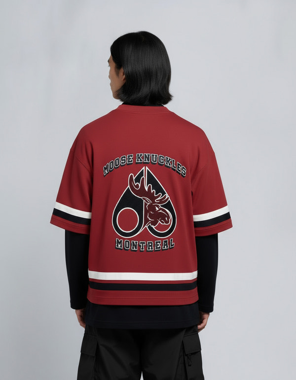 NHL X MOOSE KNUCKLES MOOSE TEE-BLACK/SUMAC/BONE