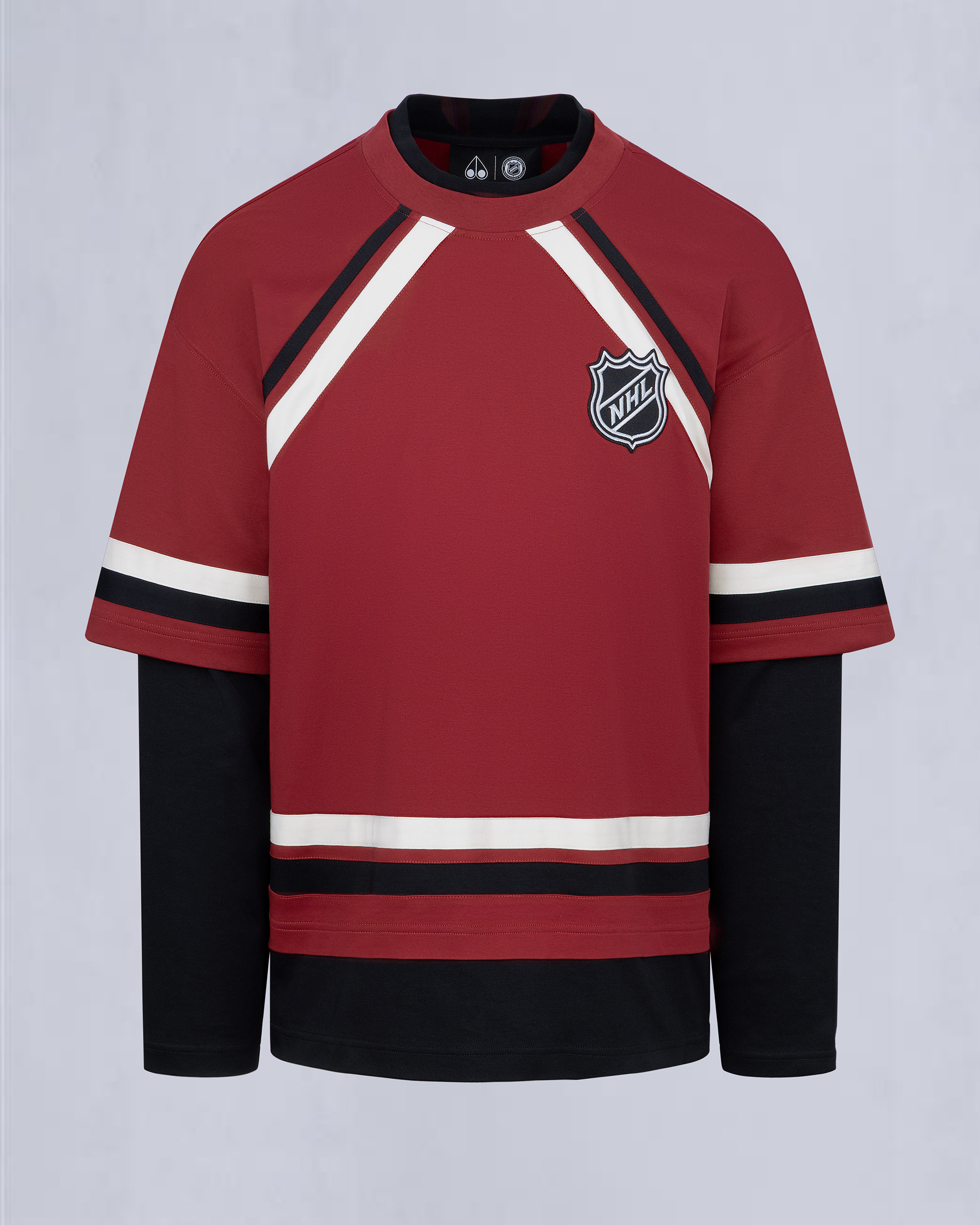 NHL X MOOSE KNUCKLES MOOSE TEE-BLACK/SUMAC/BONE