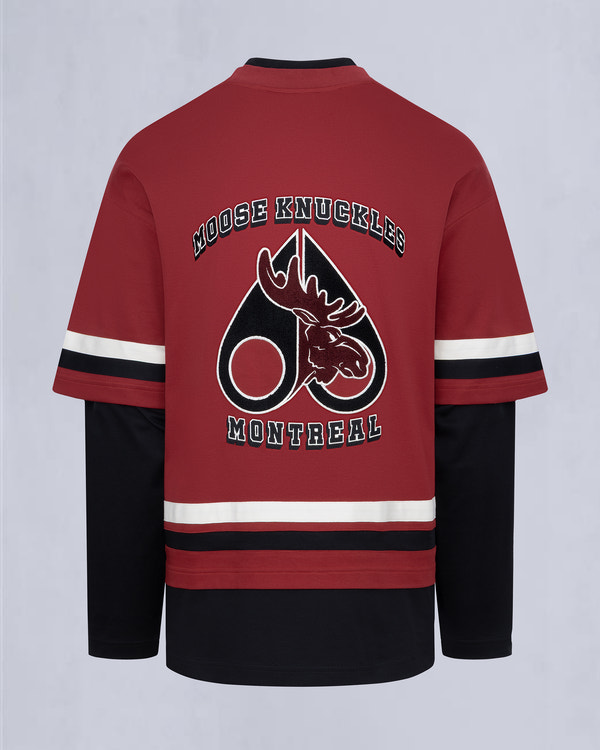 NHL X MOOSE KNUCKLES MOOSE TEE-BLACK/SUMAC/BONE