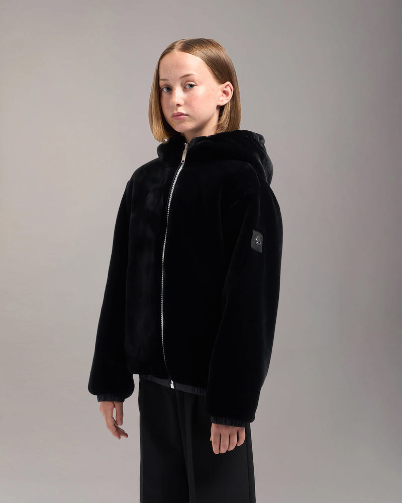 Moose Knuckles - M13US624 - Kids Simcoe Bunny Reversible Jacket - KIDS - Black / Shiny Black - Front Category