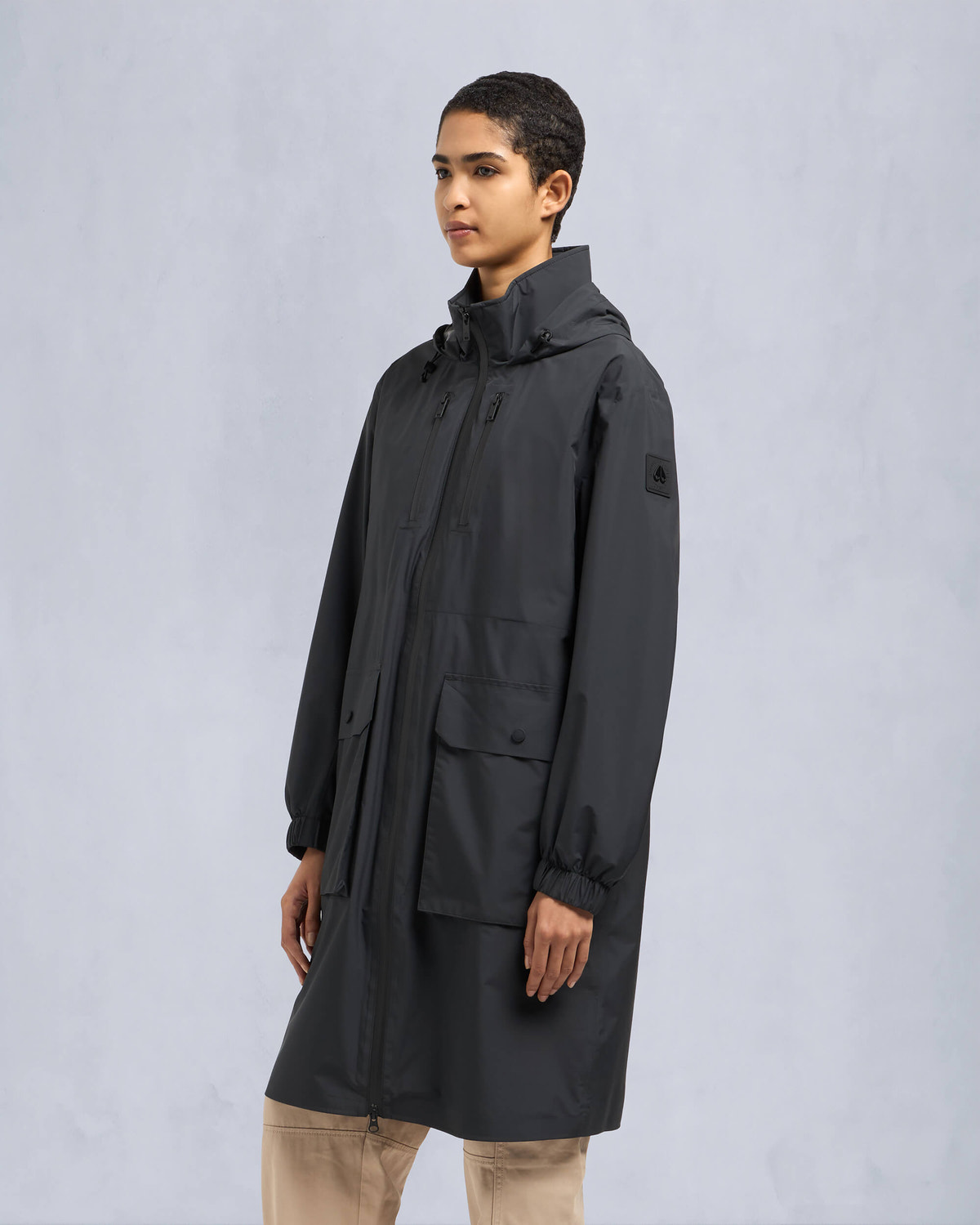 Moose Knuckles - M14LP204 - Nadia Long Rain Jacket - WOMENS - Black - Front