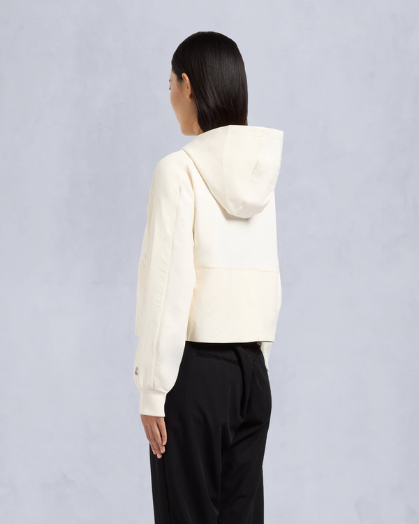 Moose Knuckles - M14LS635 - MixMedia Pullover Hoodie - WOMENS - Plaster - Back