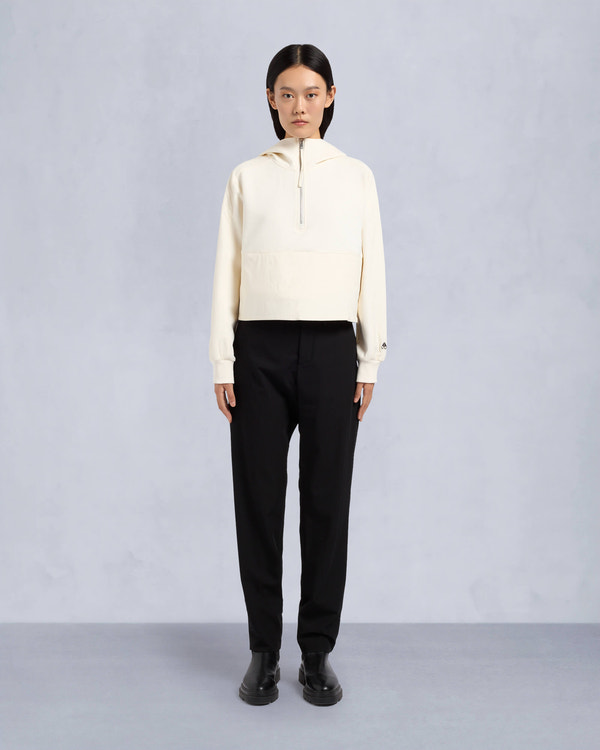 Moose Knuckles - M14LS635 - MixMedia Pullover Hoodie - WOMENS - Plaster - Front Category