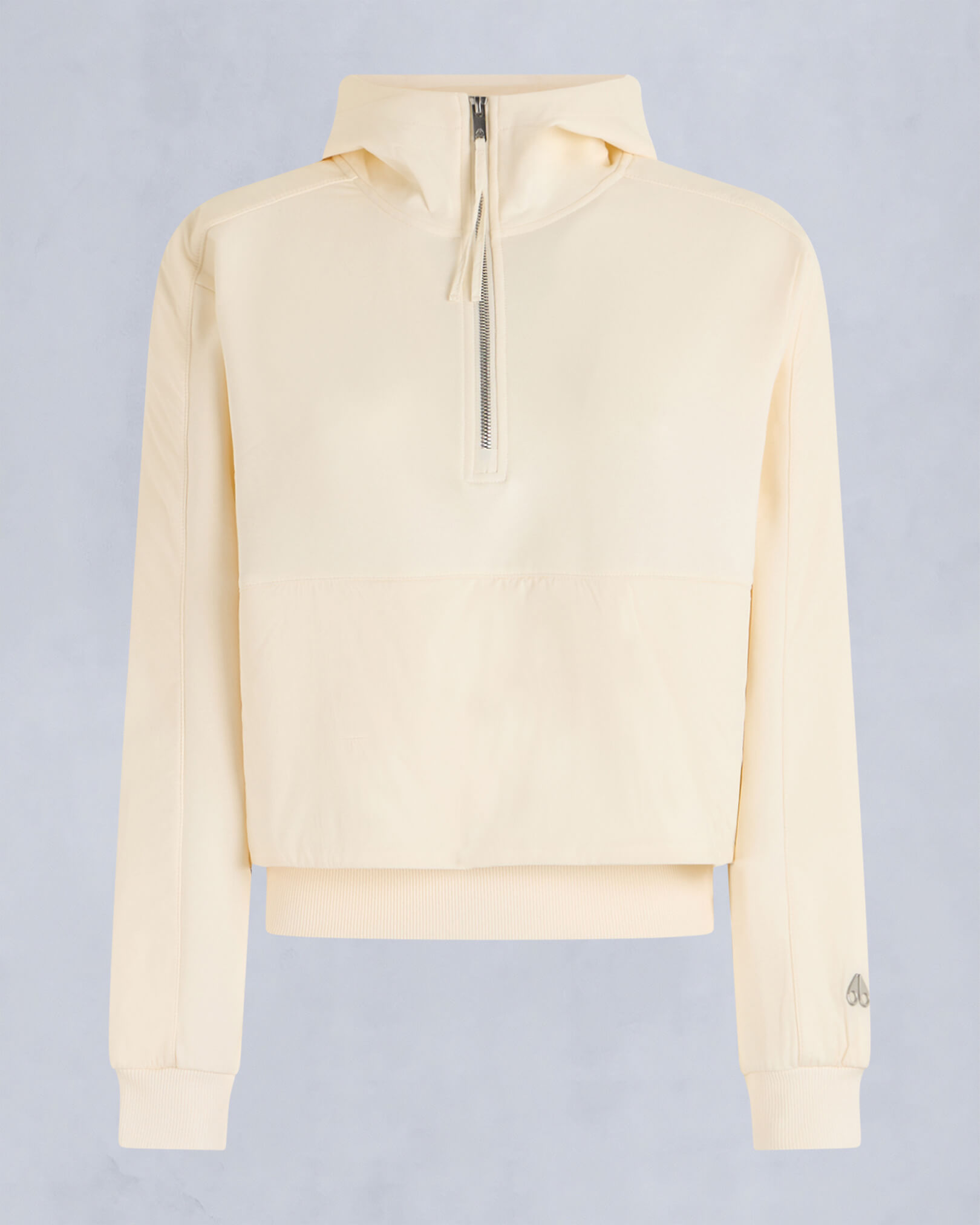 Moose Knuckles - M14LS635 - MixMedia Pullover Hoodie - WOMENS - Plaster - GM