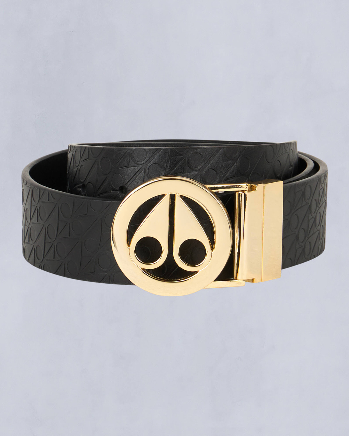 Moose Knuckles - M14MA529G - Circular Gold Logo Icon Belt - ACCESSORIES - Gold - Front Category