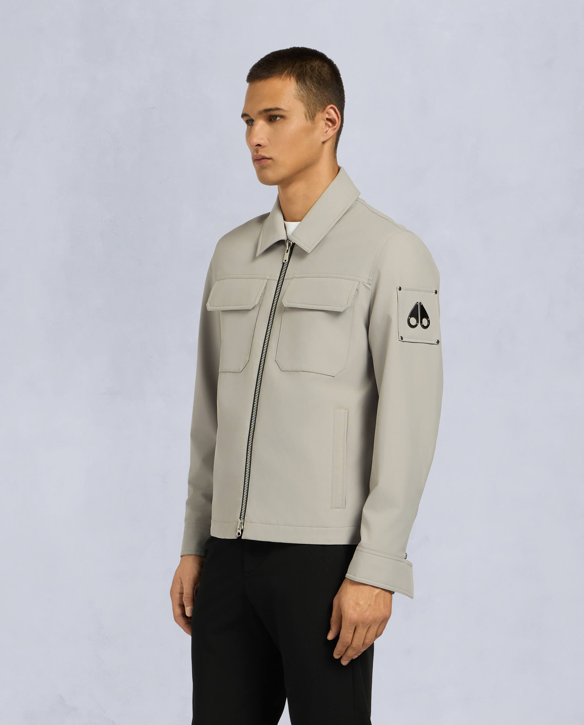 Moose Knuckles Mens Jacques Shirt Jacket Dusk M14MJ115 Front