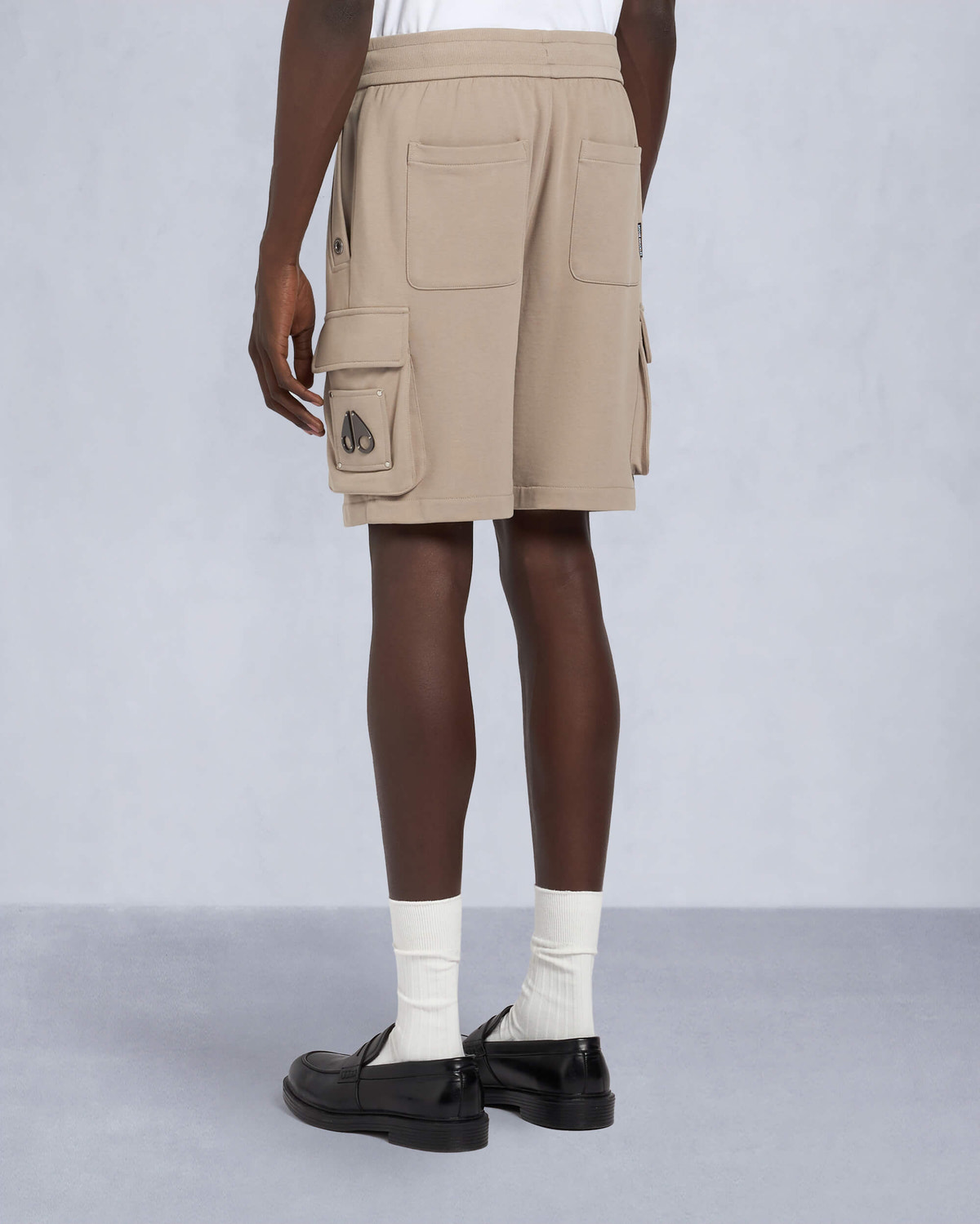 Moose Knuckles Mens Hartsfield Cargo Shorts Dusk M14MR794 Back