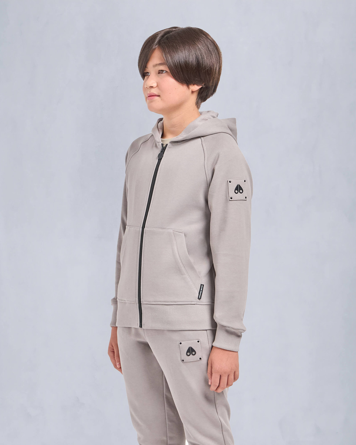 Moose Knuckles Kids Kids Unisex Hartsfield Zip Hoodie Dusk M14US634 Front