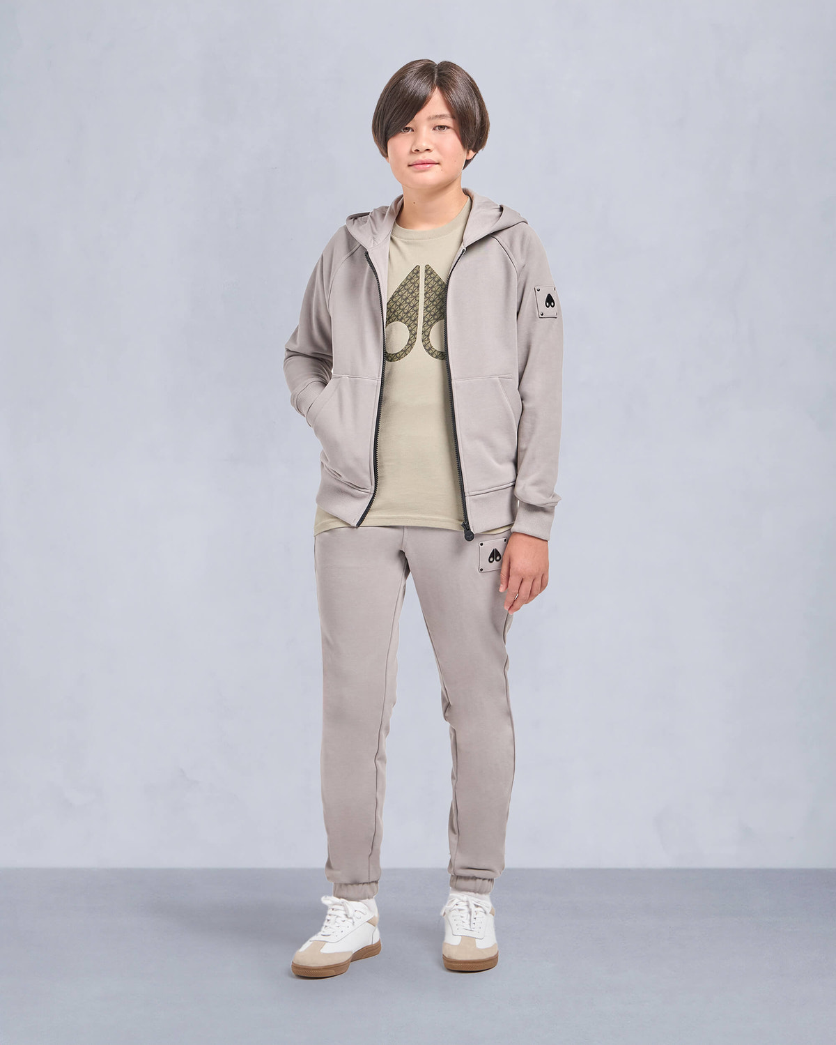 Moose Knuckles Kids Kids Unisex Hartsfield Zip Hoodie Dusk M14US634 Front Category