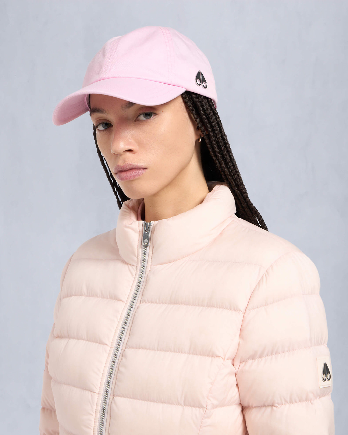 Moose Knuckles Accessories Elbert Logo Baseball Cap ROSE M15LA507 Front