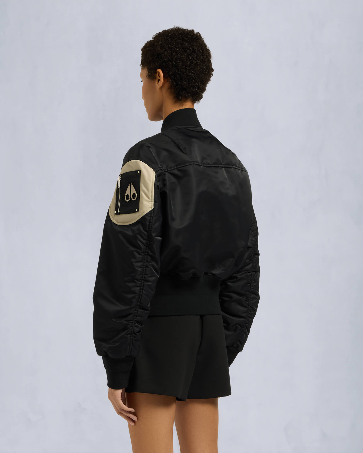 Moose Knuckles Womens Alice Bomber Jacket Black M15LB052 Back