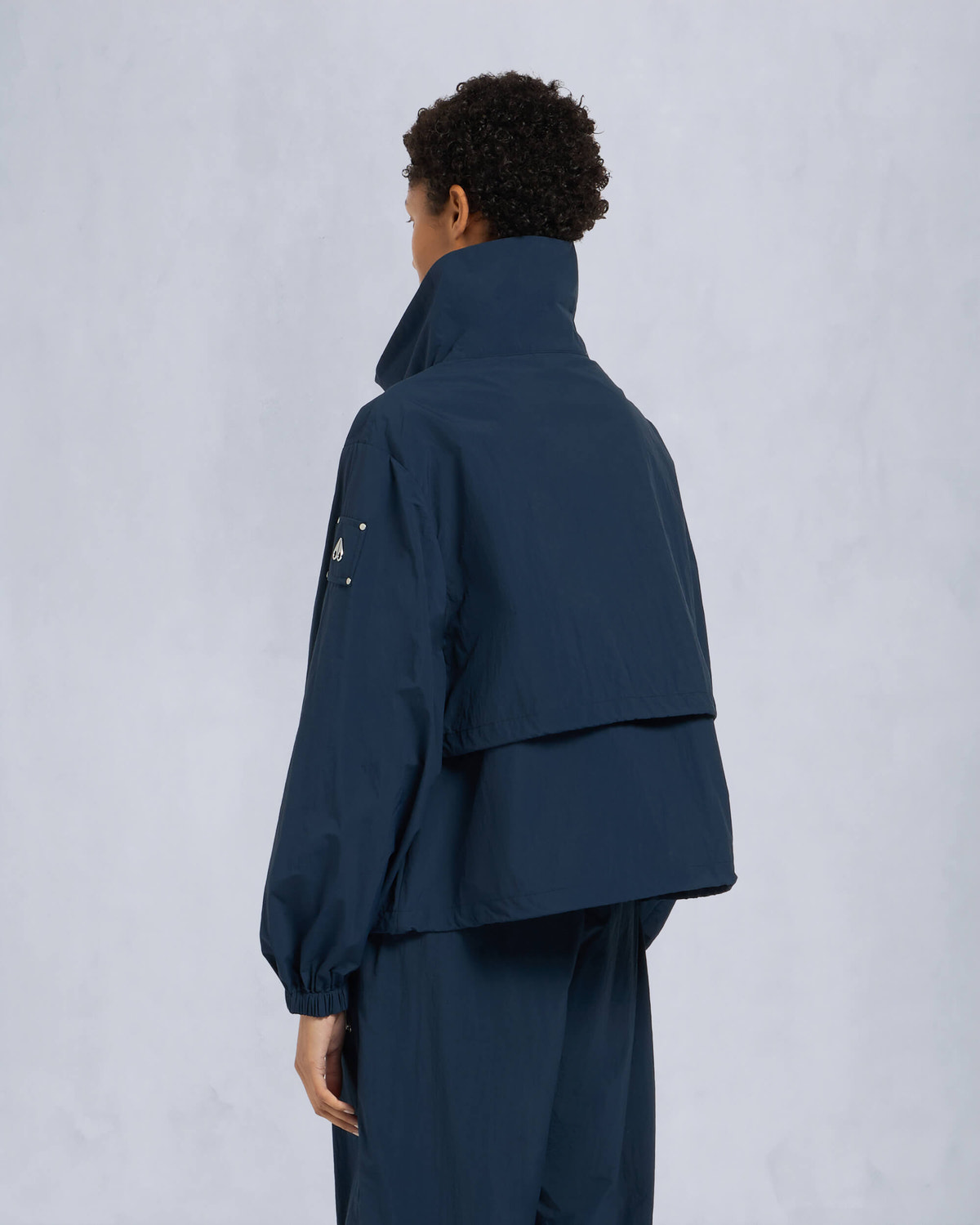 Moose Knuckles Womens Landsdowne Windbreaker Navy M15LJ107 Back
