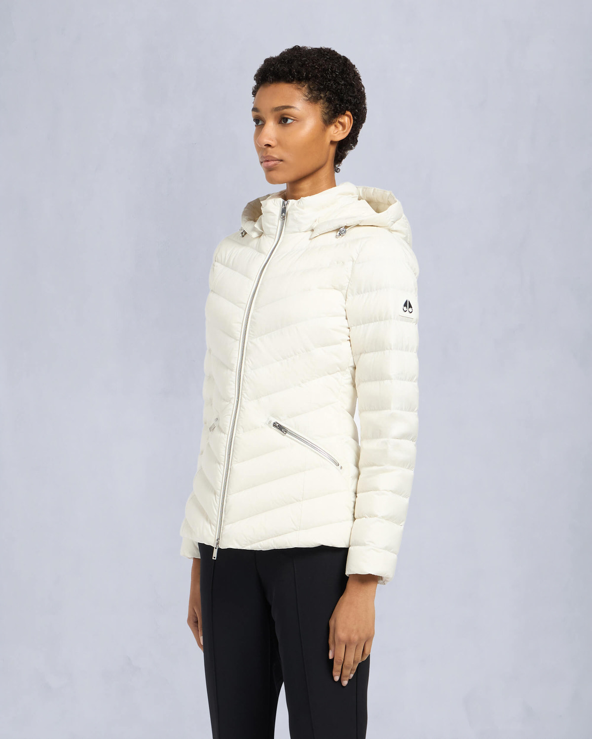 Moose Knuckles Womens Lucille Air Down Jacket Plaster M15LJ133 Front