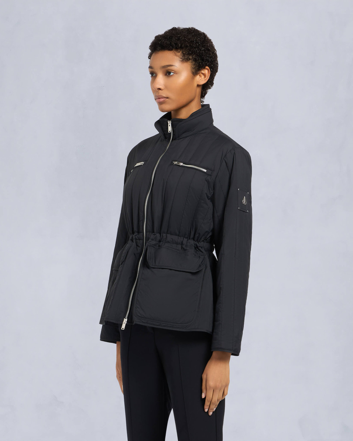 Moose Knuckles Womens Lakeshore Jacket Black M15LJ156 Front