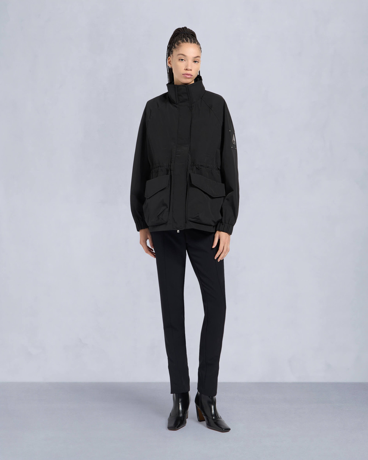 Moose Knuckles Womens Rosemont Windbreaker Black M15LJ169 Front Category