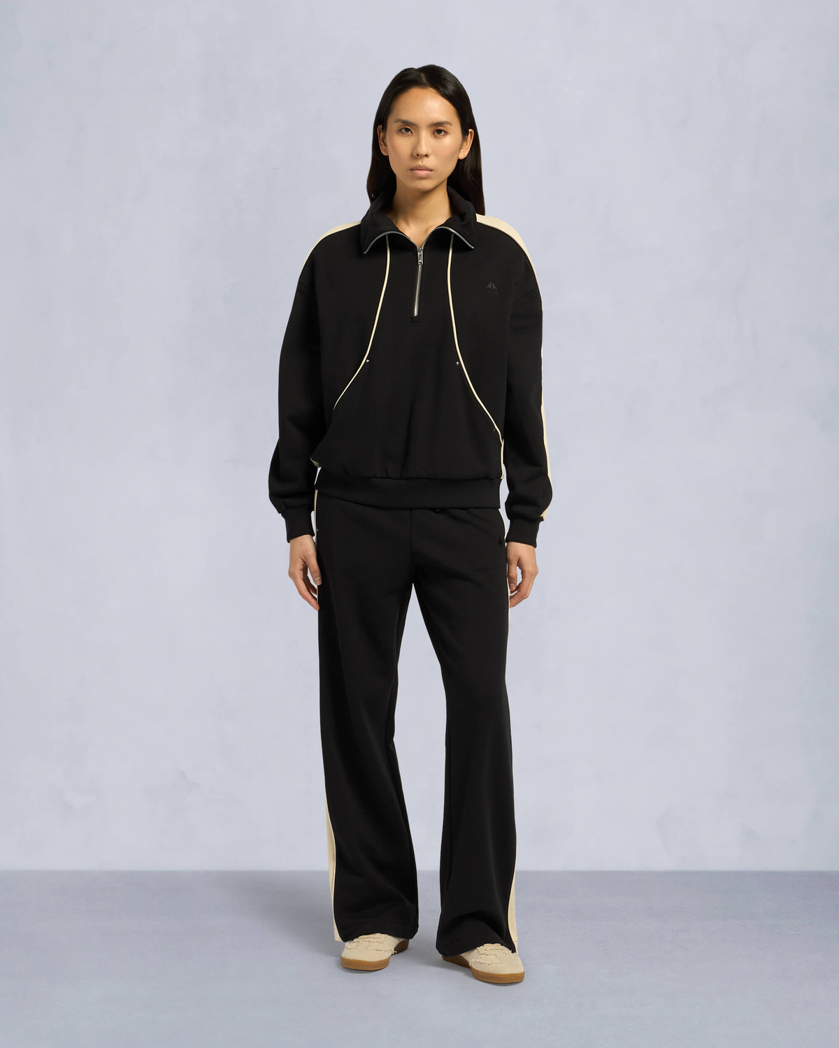 Moose Knuckles Womens Fairmont Track Pants BLACK/BONE M15LR777 Front Category