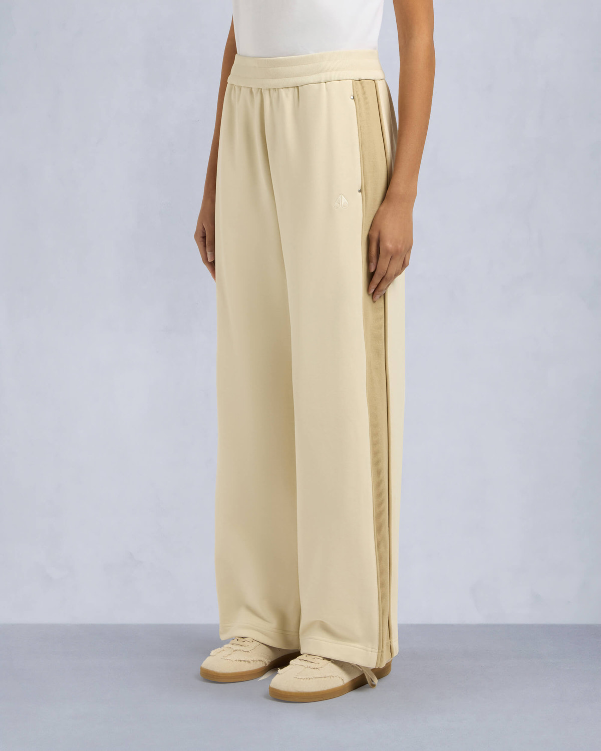 Moose Knuckles Womens Fairmont Track Pants BONE/TANNED M15LR777 Front