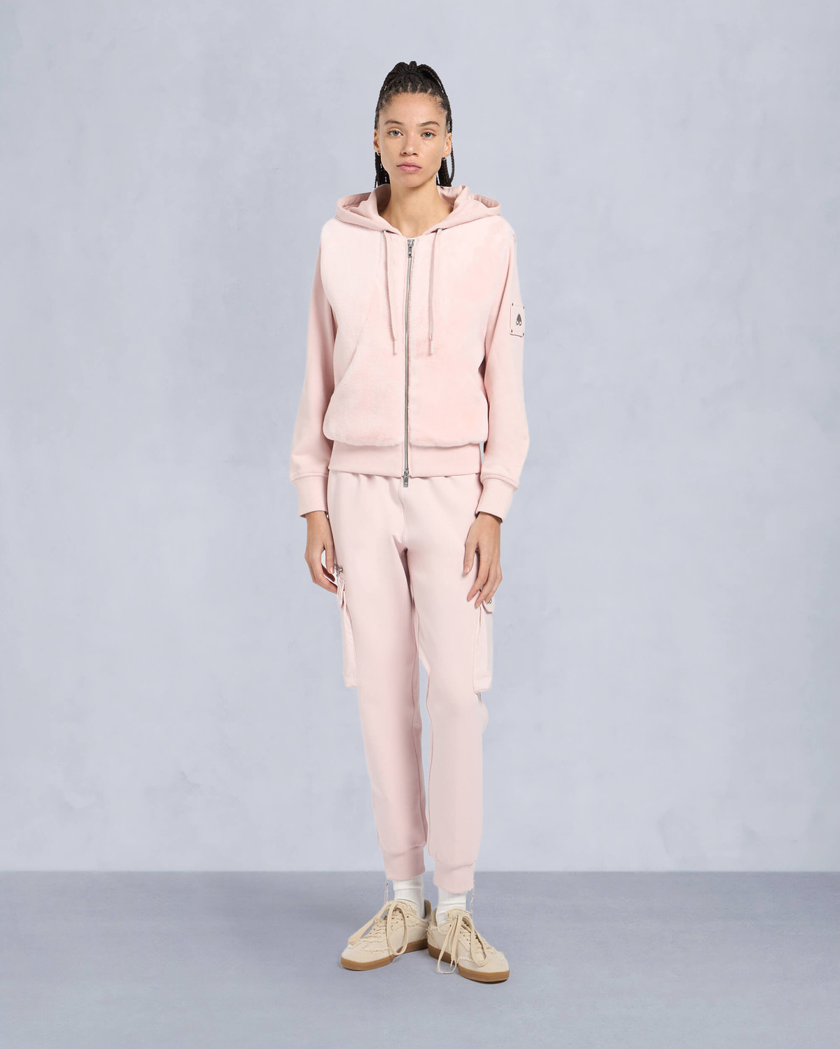 Moose Knuckles Womens Rosylyn Bunny Hoodie PETAL M15LS610 Front Category