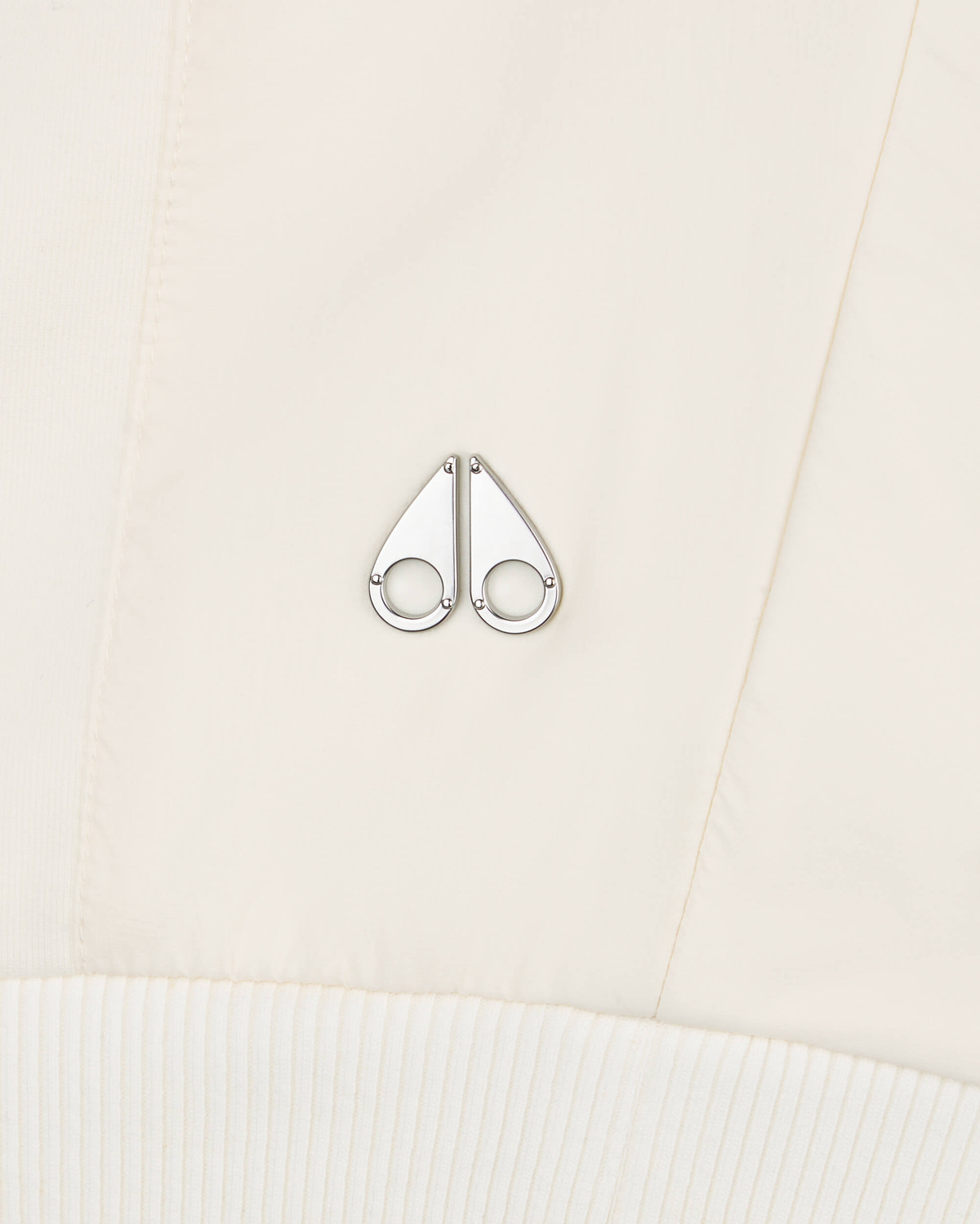Moose Knuckles - M15LS636 - MixMedia Quarter-Zip Sweater - WOMENS - Plaster - Detail1