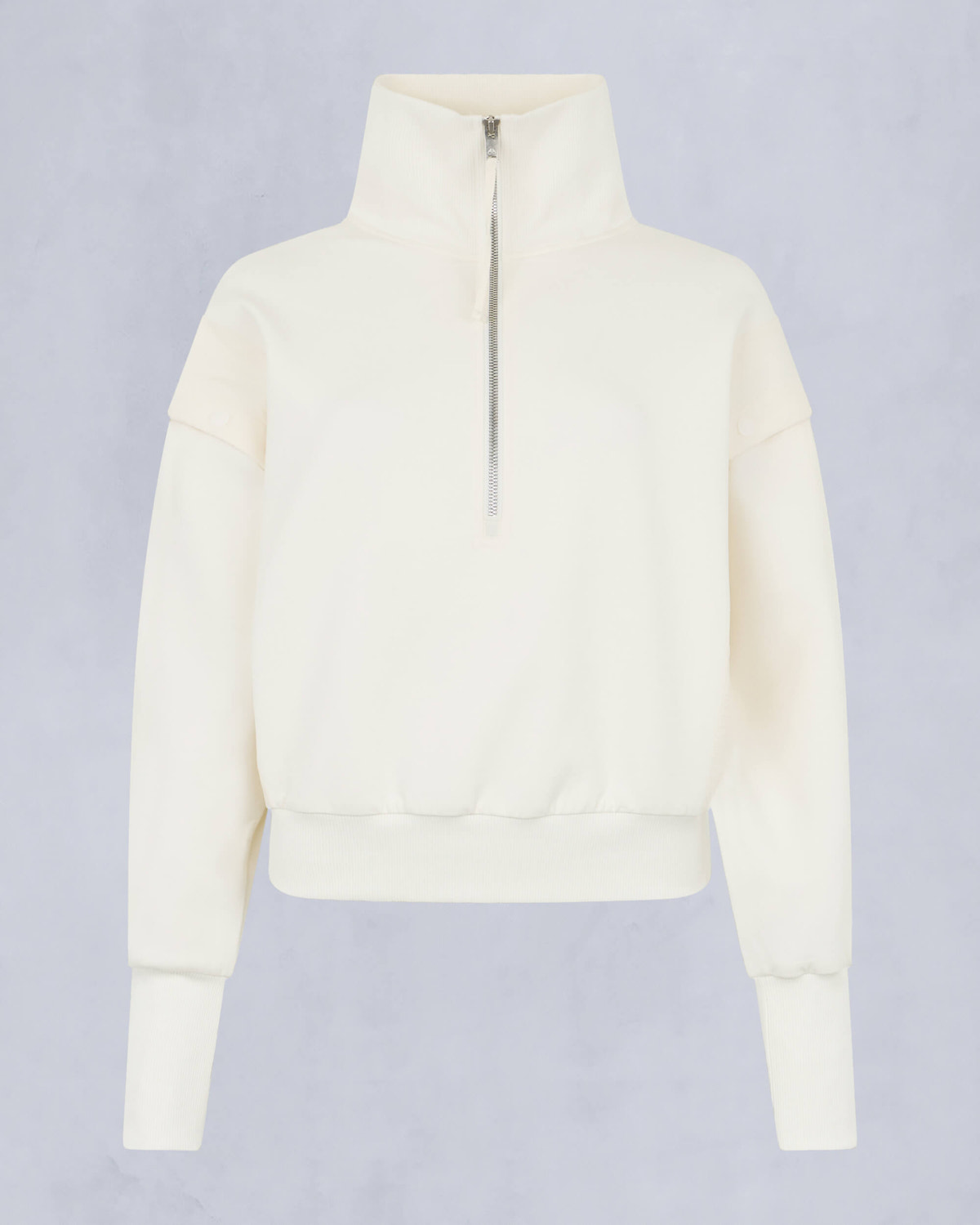 Moose Knuckles - M15LS636 - MixMedia Quarter-Zip Sweater - WOMENS - Plaster - GM