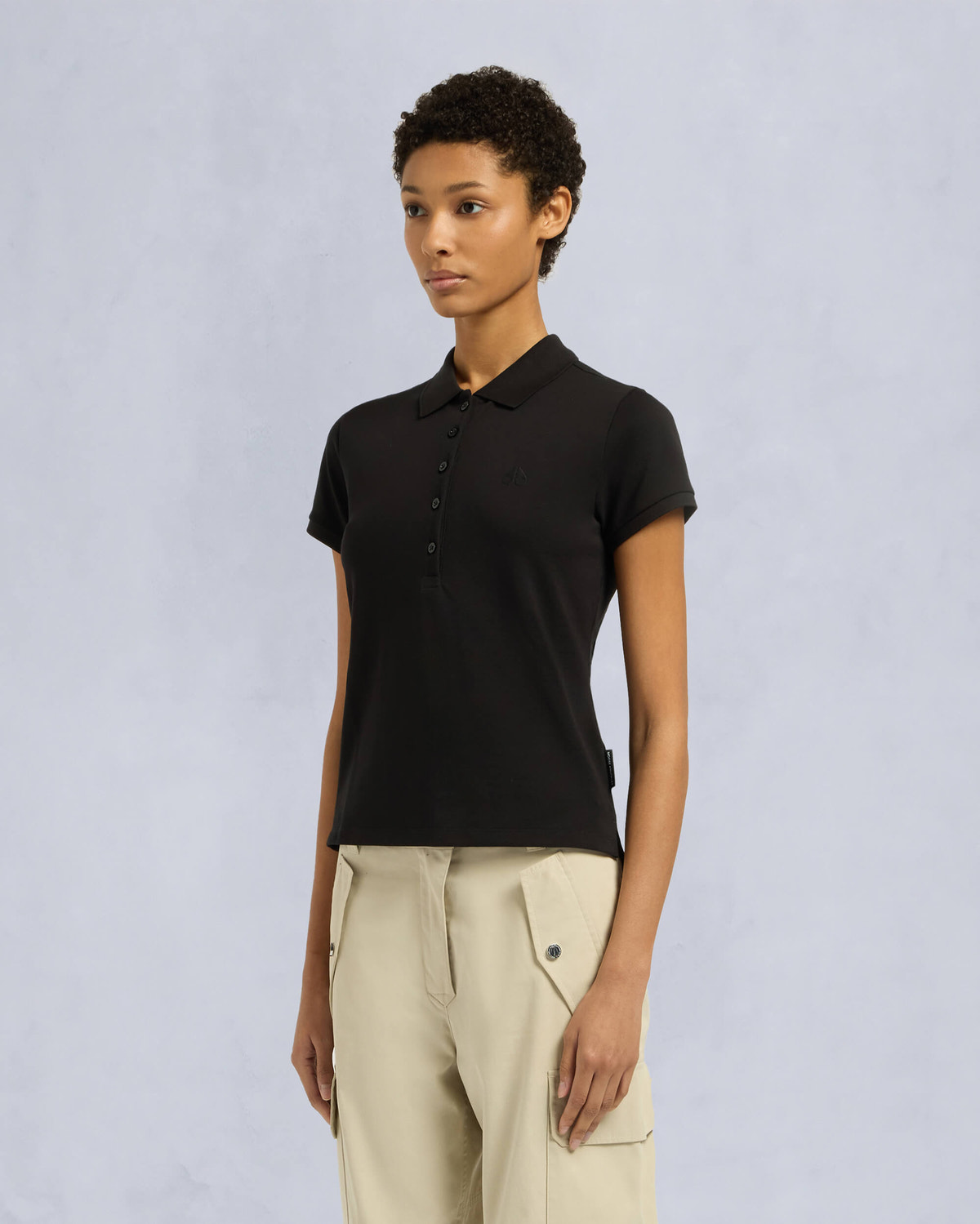 Moose Knuckles Womens Sherbrooke Polo Black M15LT710 Front