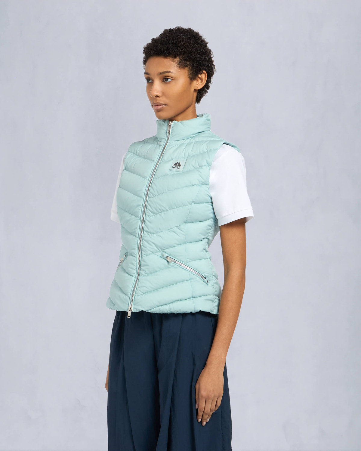 Moose Knuckles Womens Marie Air Down Vest TIDE M15LV455 Front