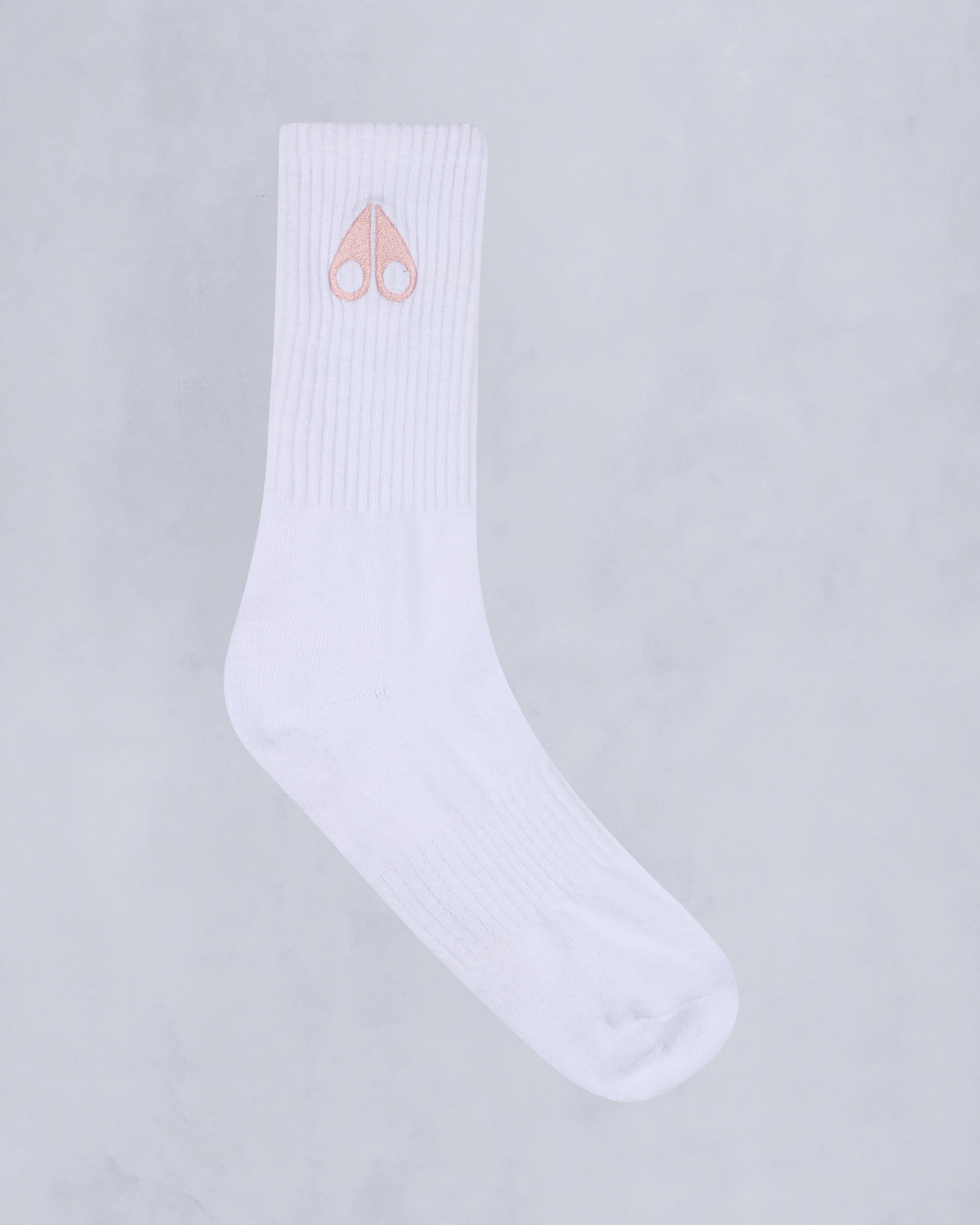 Moose Knuckles Accessories Logo Icon Socks WHITE W/ROSE LOGO M15MA505 - GM