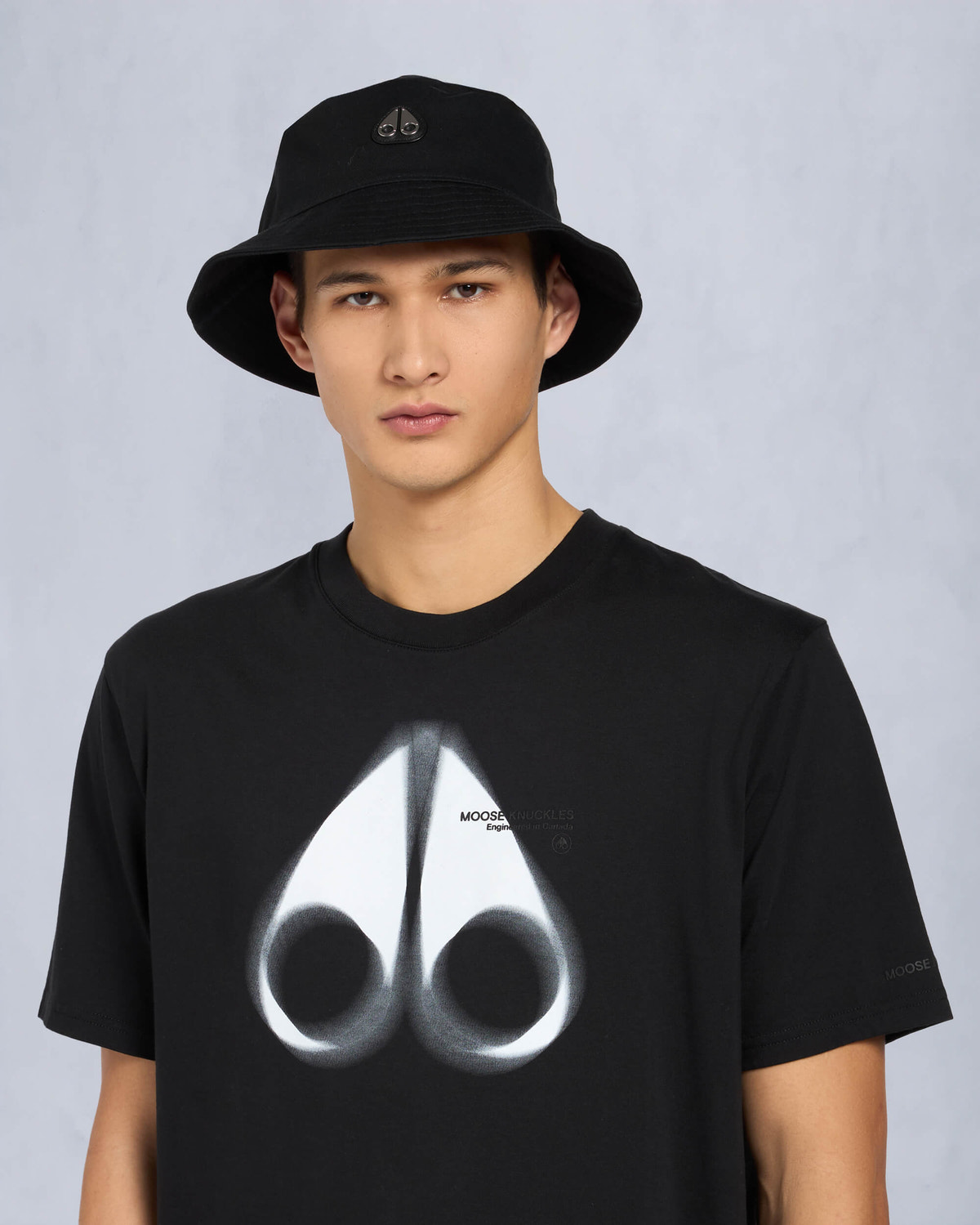 Moose Knuckles Accessories Centerville Bucket Hat Black M15MA538 Front
