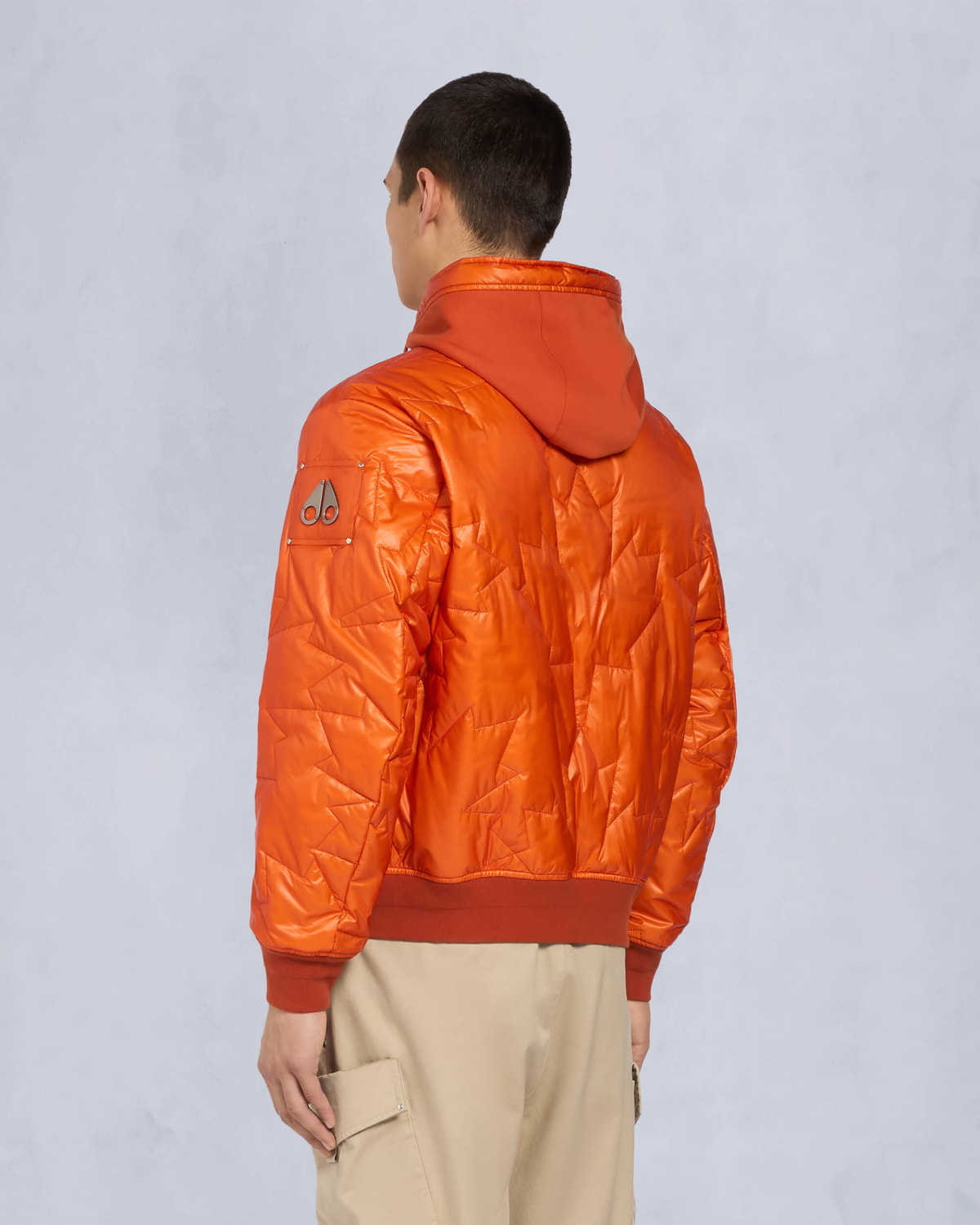 Moose Knuckles Mens Leaf Quilt Bomber Jacket ALERT M15MB050 Back
