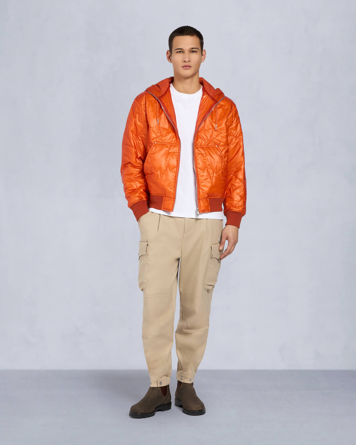Moose Knuckles Mens Leaf Quilt Bomber Jacket ALERT M15MB050 Front Category