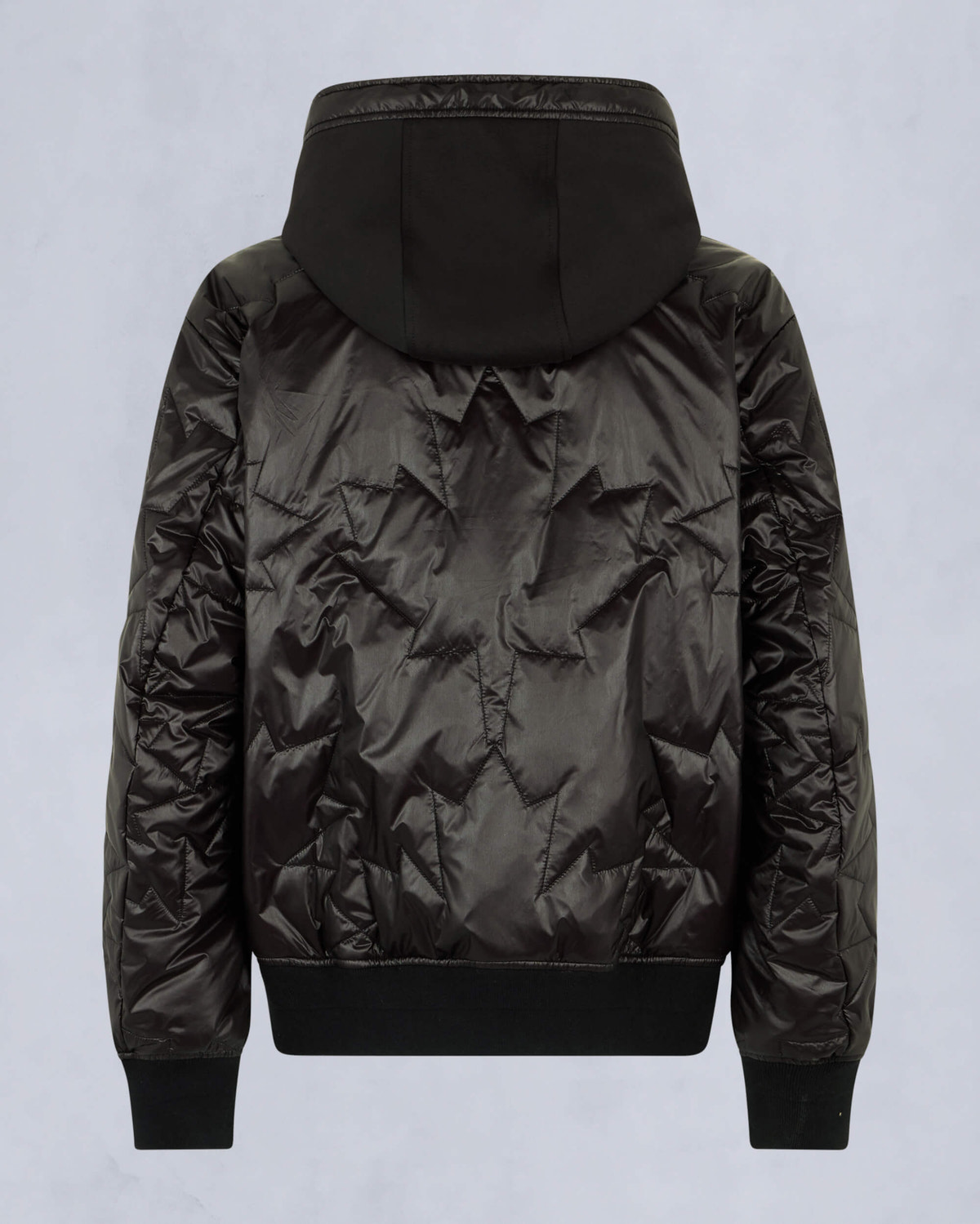 Moose Knuckles Mens Leaf Quilt Bomber Jacket Black M15MB050 Detail2