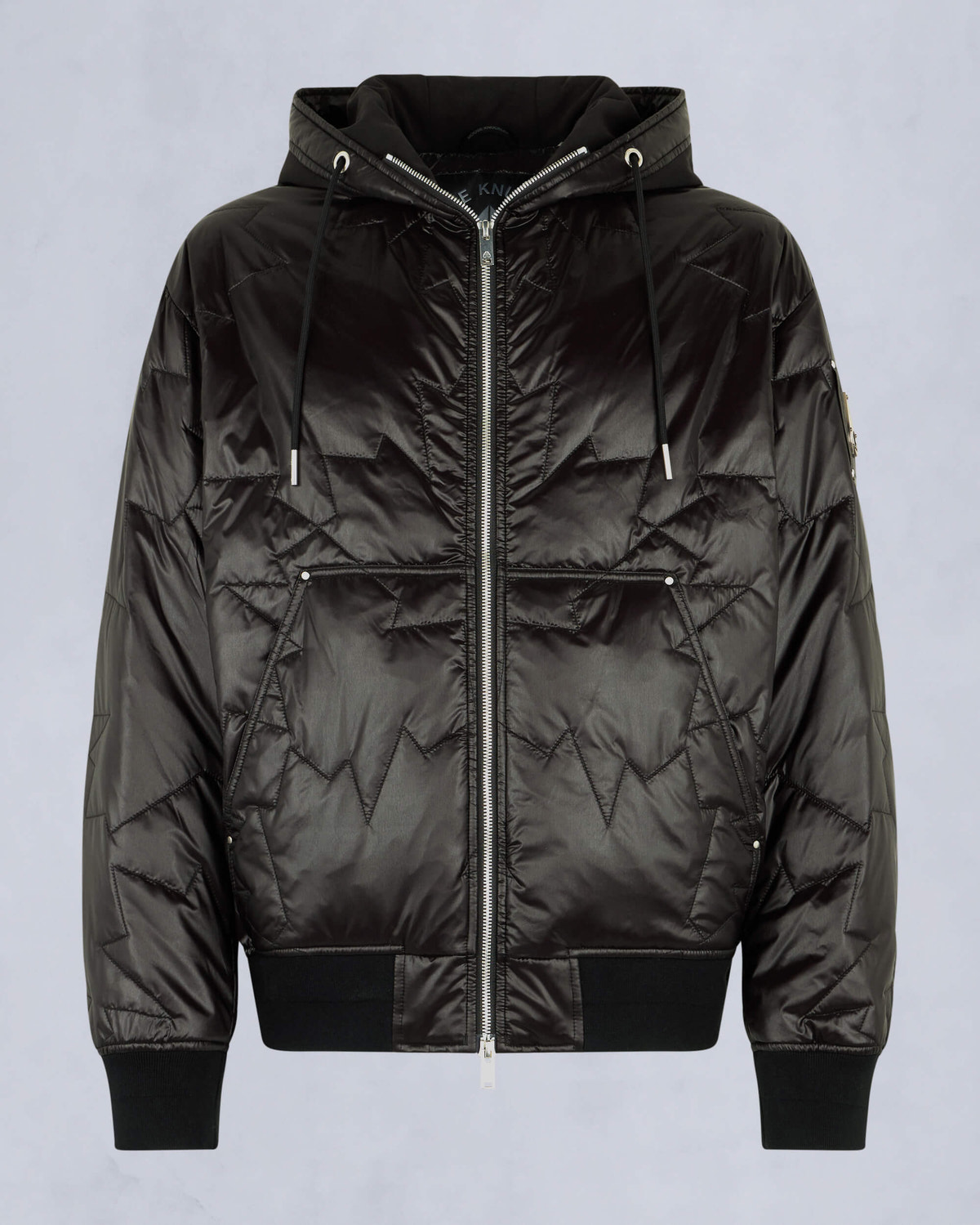 Moose Knuckles Mens Leaf Quilt Bomber Jacket Black M15MB050 - GM