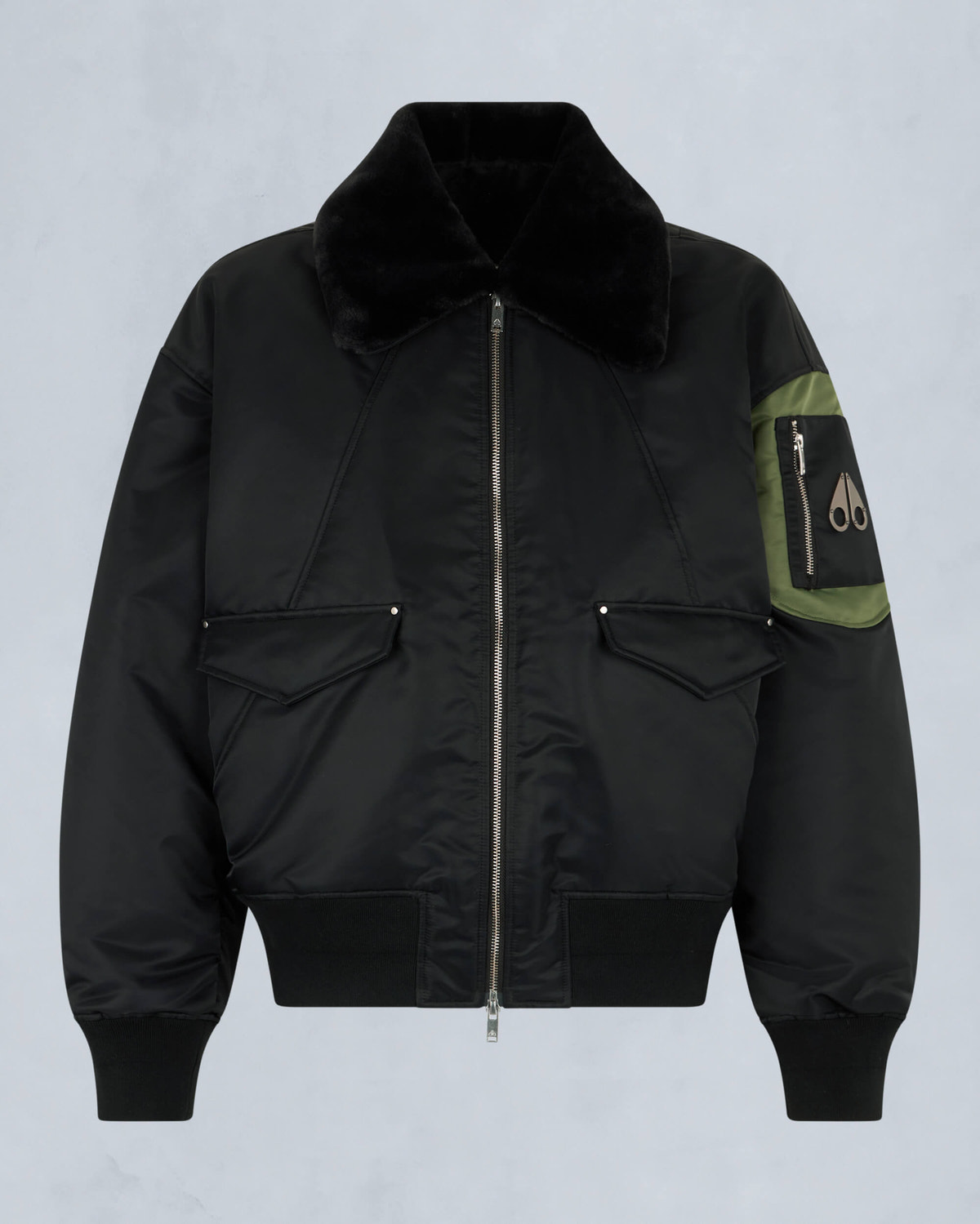 Moose Knuckles Mens Ludo Bomber Jacket Black M15MB051 - GM